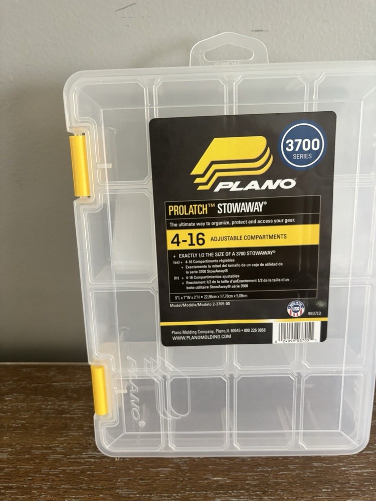 Plano 23705-00 Half-Size Stowaway with Adjustable Dividers, Clear, One Size