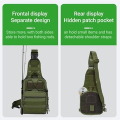 Multi-Functional Fishing Backpack with Adjustable Straps & Reflective Strips