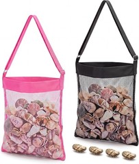 2 Pcs Extra Large 14 x 16inch Clam Mesh Chum Beach Bags Seashells Clams US