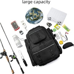 Fishing Backpack,Tackle Bag,with Tackle Boxes. Large Fishing Bag, Strong Materia