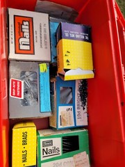 Vtg Plano Plastic Lockable Toolbox w/Removable Tray 16.5″ x 8.5″ x 7.75″ Filled