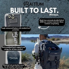 Fishing Backpack, Fishing Tackle Backpack With Rod Holders, 40L Tackle Bag Wi…