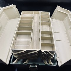Vintage 8606 Plano Tackle Box 2 Side 6 Tray Locking Tackle System USA Made C Pix