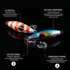 Professional Angling Slow Jig Lure High Carbon Steel Hooks 3d Fish Eyes Design