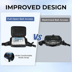 BaitSpace Waist Bag – Waterproof Tackle Storage Bag With Adjustable Belt, Fis…