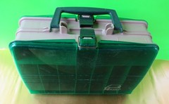 Plano Tackle Box Double Side Green / GRAY Model 1120, VG,