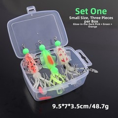 Plastic Glow for OCTOPUS Squid Lure with Stainless Hooks for Reliable Catch