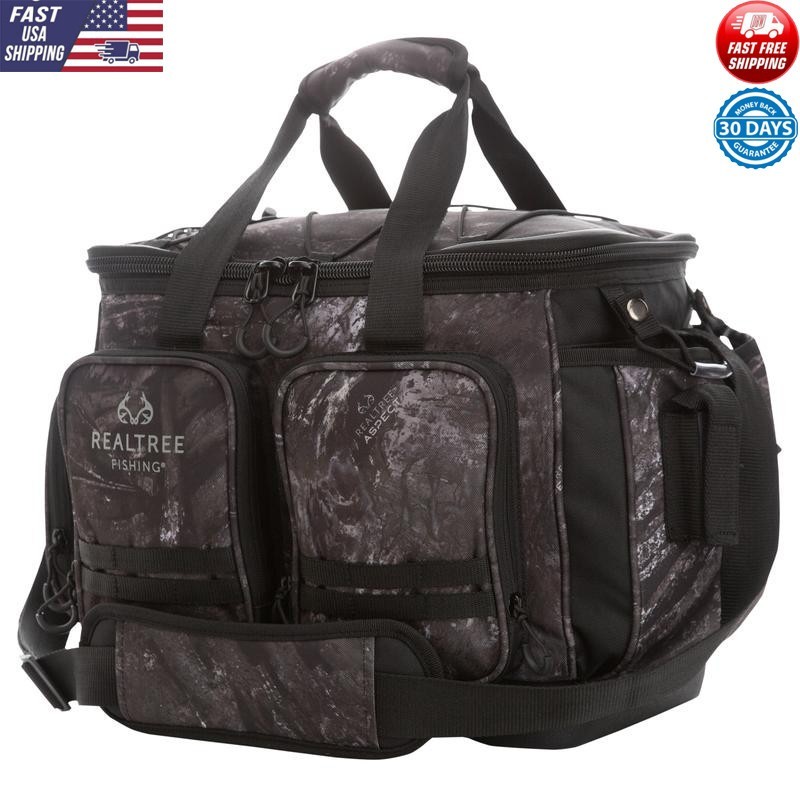 Fishing Tackle Bag W/ Utility Boxes Adjustable Padded Strap Multiple Pockets New