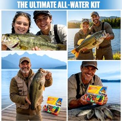 128-Pc All-in-One Fishing Tackle Box: Complete Kit for Freshwater Adventures