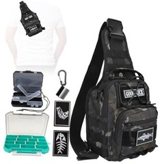Small Fishing Backpack, Waterproof Fly Fishing A-Black(Size:17.7*8.5*5.7in)