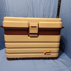 Vintage Plano 758 Large 4 Drawer Tackle Box Tan & Brown Made in USA – NOS