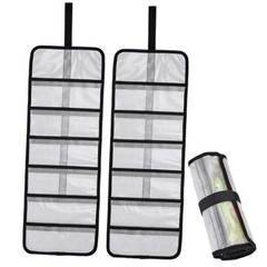 Roll Up Fishing Lure Wraps Set-Durable Lure Bag 6 Pocket 25″ X 9″ Clear 2-pack
