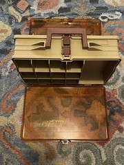 Vintage Plano 2-sided tackle storage organizer box