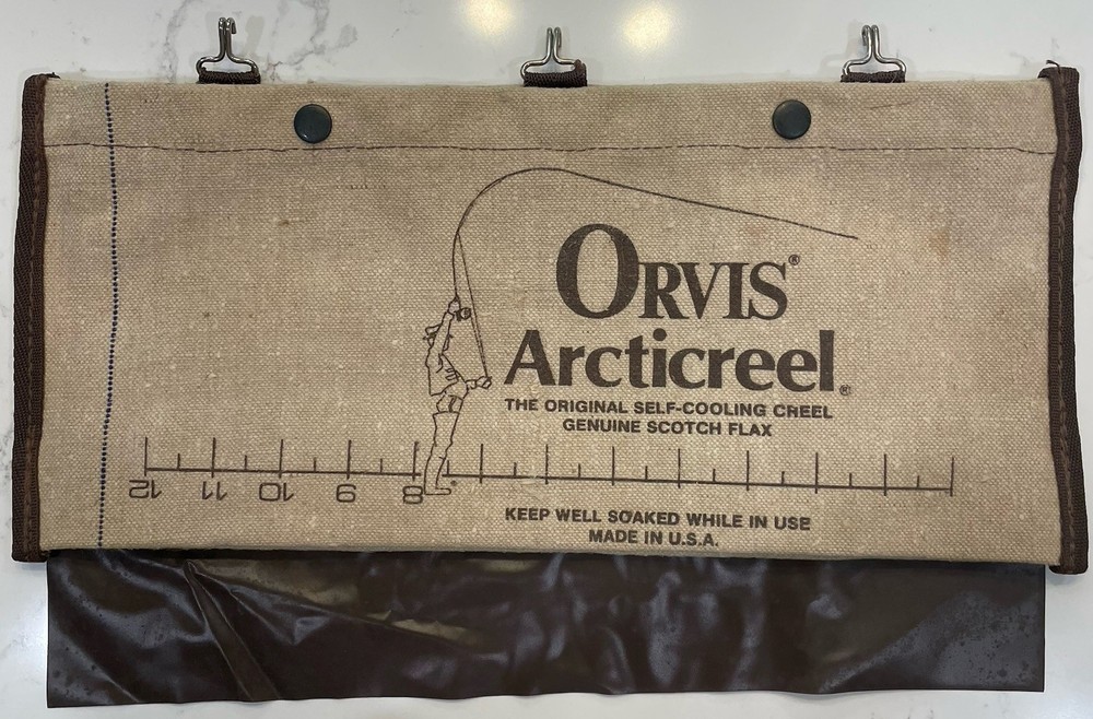 VTG Orvis Arcticreel Self Cooling Creel Bag Scotch Flax Fly Fishing Great Cond.