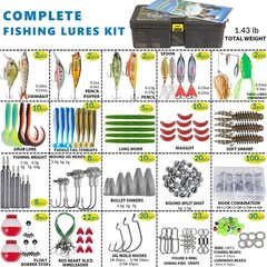 THKFISH Fishing Lures Kit, Bass 8 x 3.7 x 2.5 inches, 299pcs Tackle Box Kit