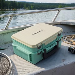 Fishing Tackle Box Organizer 2 Layer Storage with Dividers Gear Case, Green