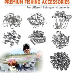 264/397Pcs Fishing Accessories Kit, Organized Fishing Tackle Box with Tackle Inc