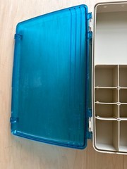 PlLANO AQUA BLUE & SANDSTONE TWO TIER SATCHEL TACKLE BOX