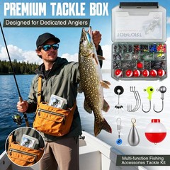 187/343pcs Fishing Accessories Kit, Organized Fishing Tackle Box with Tackle …