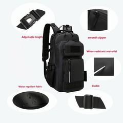 Chardime fishing backpack with rod holder,tackle 35 liters, Black Camouflage