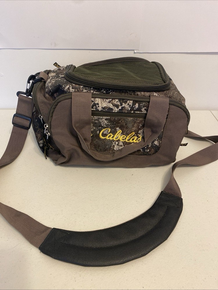 Cabela’s Camo Soft-Sided Fishing Hunting Tackle Bag Shoulder Strap Multi Pocket
