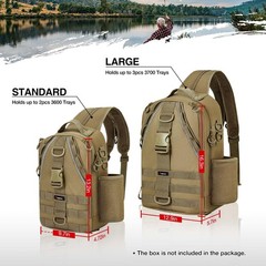 Lightweight Fishing Backpack Sling Bag Storage Gear Equipment Rod Holder