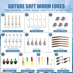 Goture 2-Layer Fishing Tackle Box with 281PCS Trout Fishing Lures Kit Include…