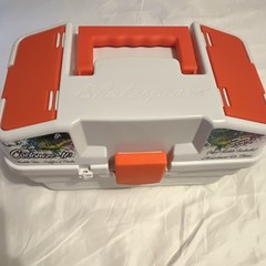 Shakespeare Customize-It! Plastic Tackle Box with Lures White/Orange