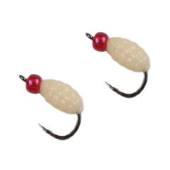 20 Pack Artificial Maggots for Fishing Soft Lures for Trout Bass Crappie
