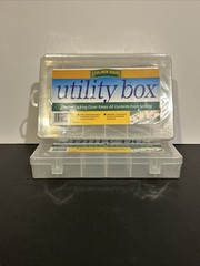 Tackle Boxes Lot Of 3-24 Compartment-Clear 11×7 Plastic Utility Storage Trays