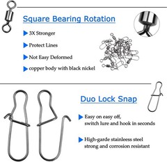High-Strength Fishing Swivels Kit – 14 Types for Freshwater & Saltwater Fishing
