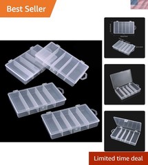 Lightweight 4-Pack Clear Fishing Tackle and Jewelry Organizer with Snap Closure