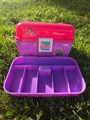 Shakespeare Barbie Fishing Tackle Box Barbie Purple And Pink Tackle Box – EUC