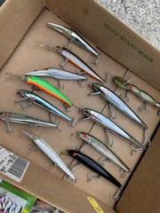 MAXI-MATE Fishing-Tackle Box LOT (100 Plus LURES) & Other Stuff LURES & BOX”