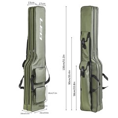 LEOFISHING Fishing Tackle Storage Bag – 130cm/4.27ft 9.4 inches, Green