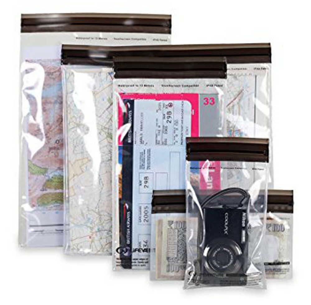 LifeVenture DriStore Waterproof LocTop Bags 3 Sizes For Valuables and Maps