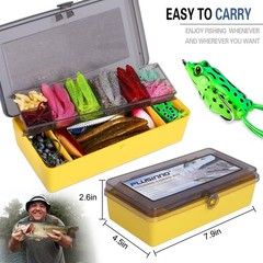 PLUSINNO 302Pcs Fishing Lures Kit for Bass Trout, Gifts for Men/Dad