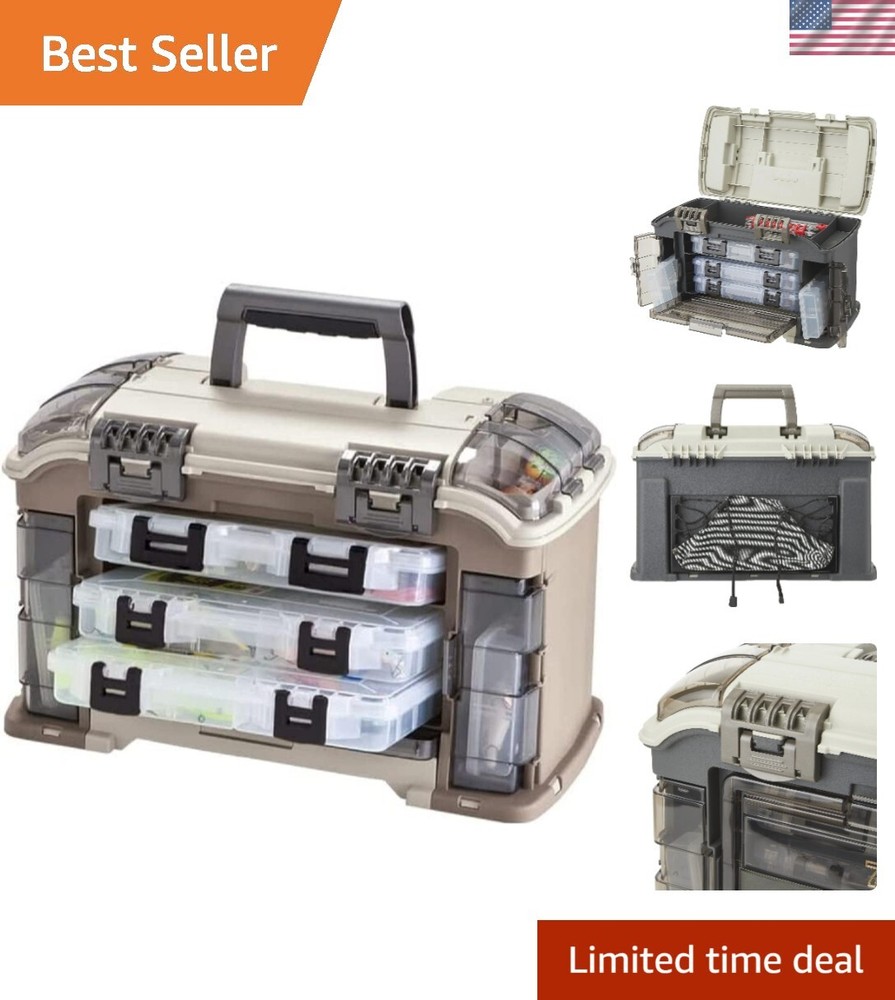 Elite Series Ultimate Angled Tackle System, Graphite & Sandstone, Includes 6 …