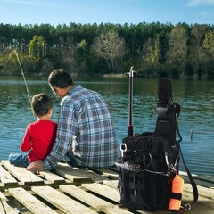 Fishing Backpack Fishing Bag With Tackle Box Compact Fishing Tackle Bag Fishing