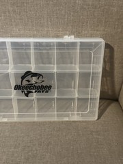 Okeechobee Fats Clear Plastic Tackle Utility Box Organizer Storage Compartment