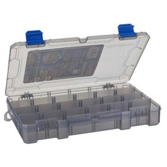 Fishing Tackle Box and Bait Storage Organizer Case Plastic 11 Inches Long 2 Pack