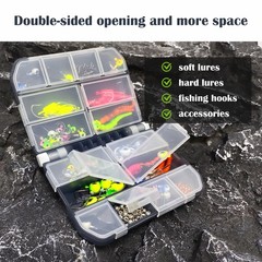 2PC-Fishing Tackle Box Utility Boxes Plastic Case Storage Organizer Box Fishi…