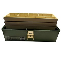 Vintage Plano 6300 Two-Tone Green Plastic 3 Tray Tackle Box