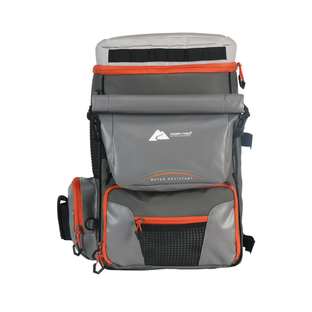 Ozark Trail X-Pro 3700 Fishing Tackle Backpack with Organizer Pockets and Trays,