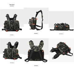 1pcs Multifunctional Outdoor Fishing Backpack, Chest Bag and Waist Bag