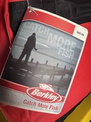 Berkley Fishing Boat Bag Red Waterproof Tackle Duffel Gear Storage Travel Bag