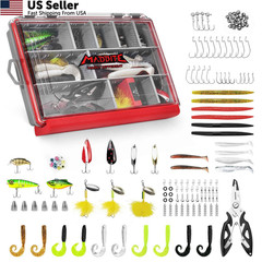 MadBite by KastKing 143pcs Freshwater Fishing Lure Kit, Includes Crankbaits,…