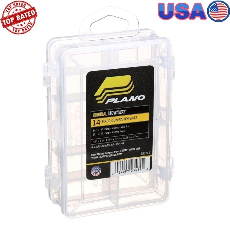 Fishing Tackle Box W/ Handle Stowaway Micro Organizer Small Storage Outdoor New