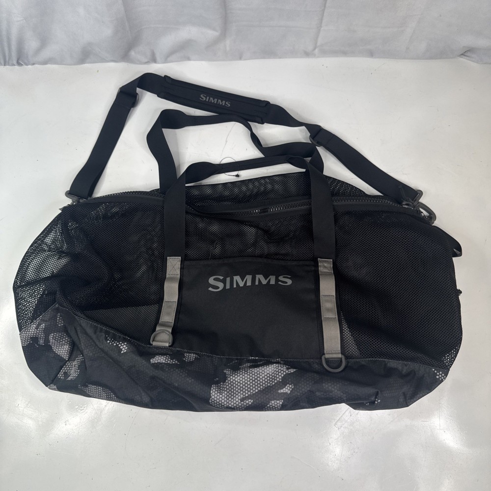 Simms Challenger Mesh Duffel 60L Fishing Gear Bag Breathable Drain – EUC