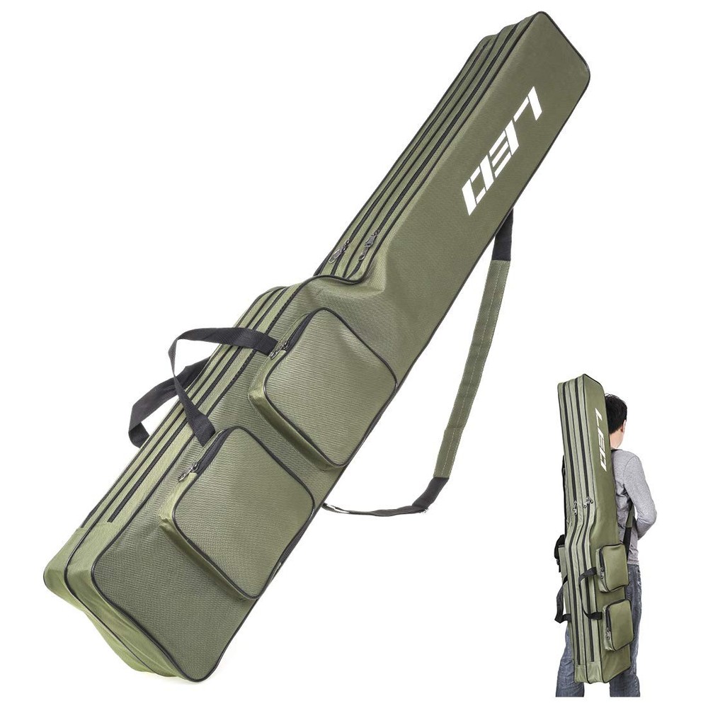 LEOFISHING Fishing Tackle Storage Bag – 130cm/4.27ft 9.4 inches, Green